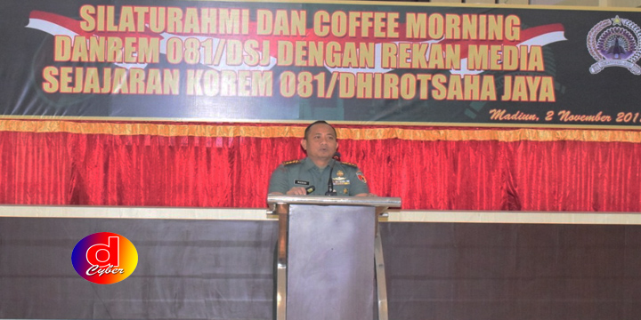 Danrem 081 Dhirotsaha Jaya Madiun : Bersama Media TNI Kuat