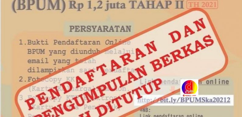 Hari Ini Pendaftaran dan Pengumpulan Berkas BPUM Tahap II Tahun 2021 Kota Surakarta Resmi Ditutup